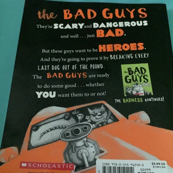 3 scholastic the BAD GUYS kids books ages 7-10 - Picture 6 of 7
